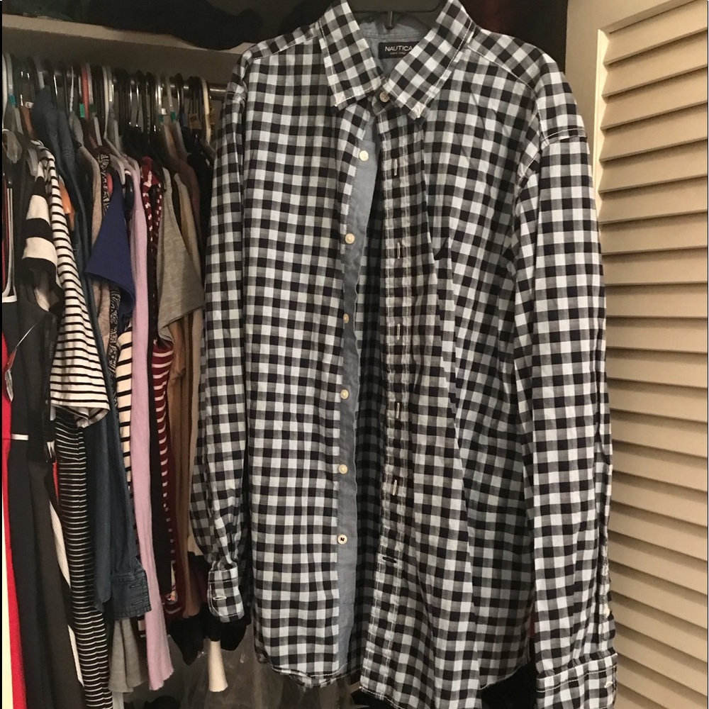 Nautica, casual button down, size large